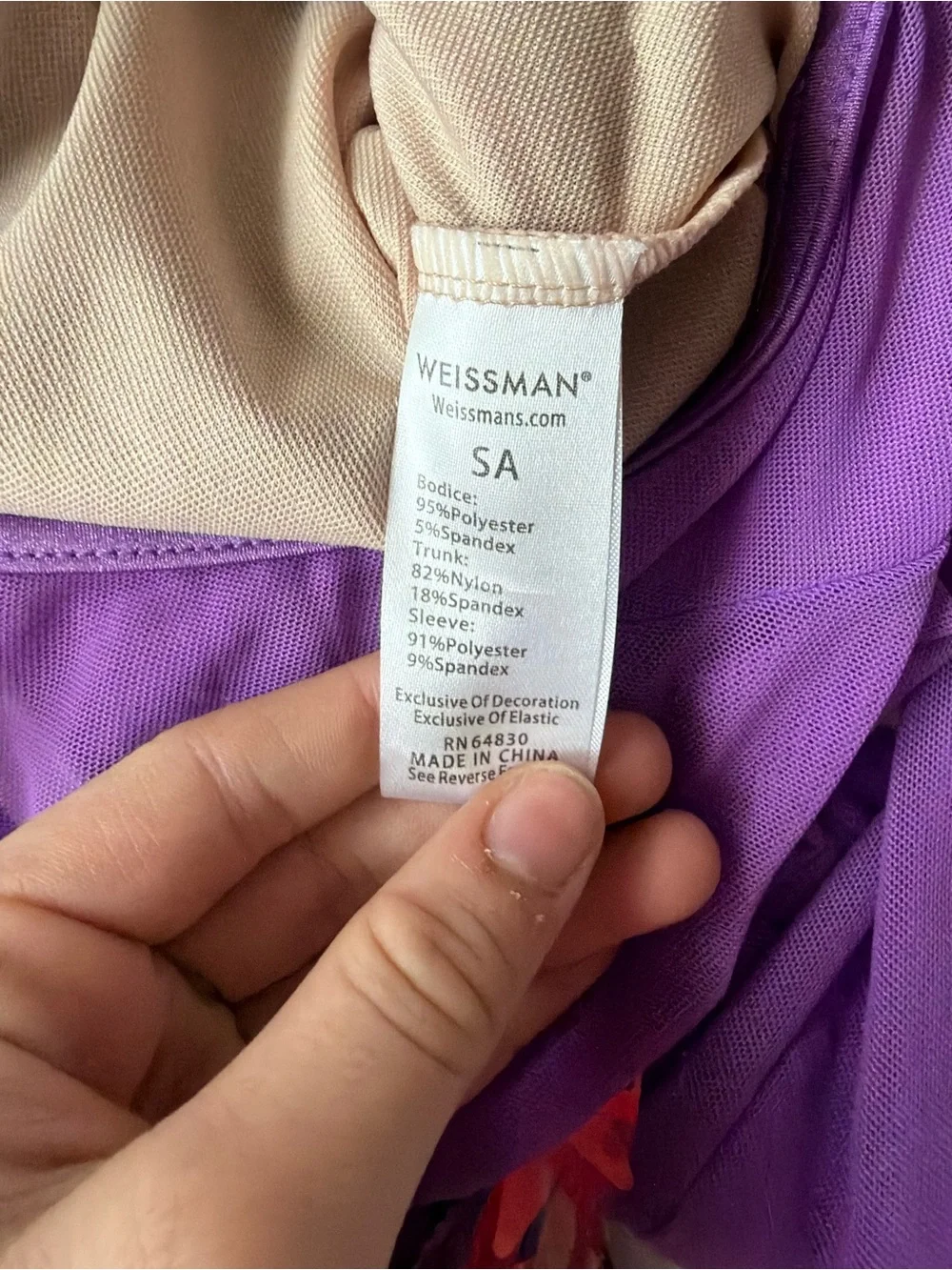 Weissman Purple Jazz Dance Costume